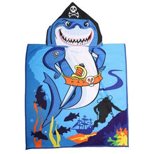 Carregar imagem no visualizador da galeria, Toalha Manto para Praia Piscina com Capuz Meninos 120 x 60cm | Fofurinha Store