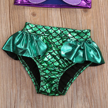 Carregar imagem no visualizador da galeria, Biquini Baby Sereia com Tiara | Fofurinha Store