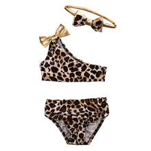Carregar imagem no visualizador da galeria, Biquini Baby Animal Print com Tiara | Fofurinha Store