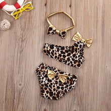 Carregar imagem no visualizador da galeria, Biquini Baby Animal Print com Tiara | Fofurinha Store