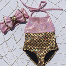 Carregar imagem no visualizador da galeria, Maiô Baby Sereia com Tiara | Fofurinha Store